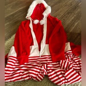 christmas onesie, with a skirt